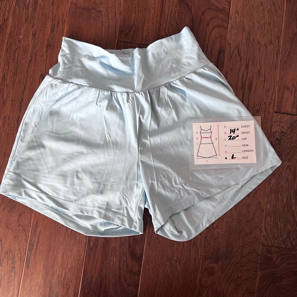 HALARA Women's Athletic Shorts in Light Blue